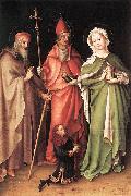 Stefan Lochner Saints Catherine, Hubert, and Quirinus with a Donor USA oil painting artist